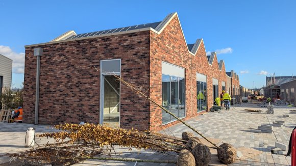 View from the left end of Waverley Community Hub (back to Highfield Spring)